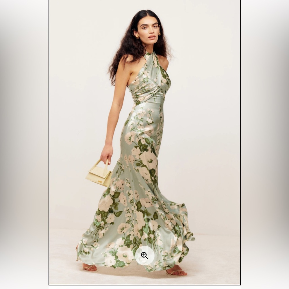 Reformation Floral Halter Maxi Dress